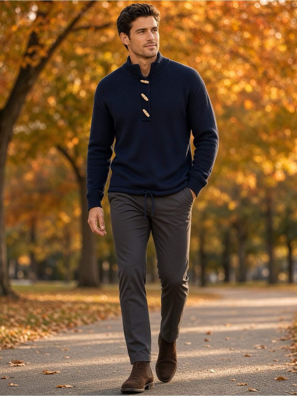 Lauren Ralph Lauren Men's navy cardigan size XL